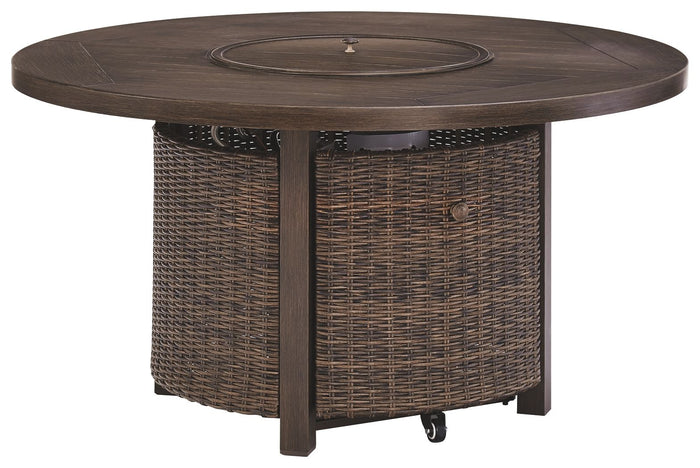 Paradise Trail - Round Fire Pit Table - Medium Brown image 2