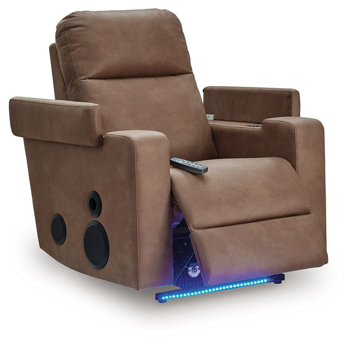 Lorrenton - Glider Power Recliner With Audio System - Caramel image 2