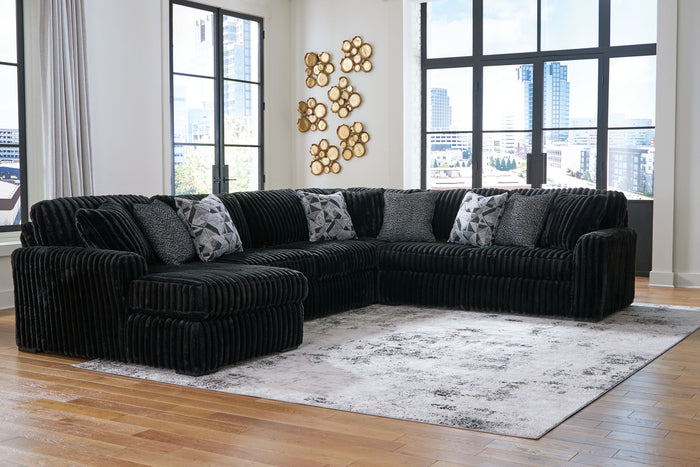 Midnight-Madness - 5 Piece Sectional Set image 4