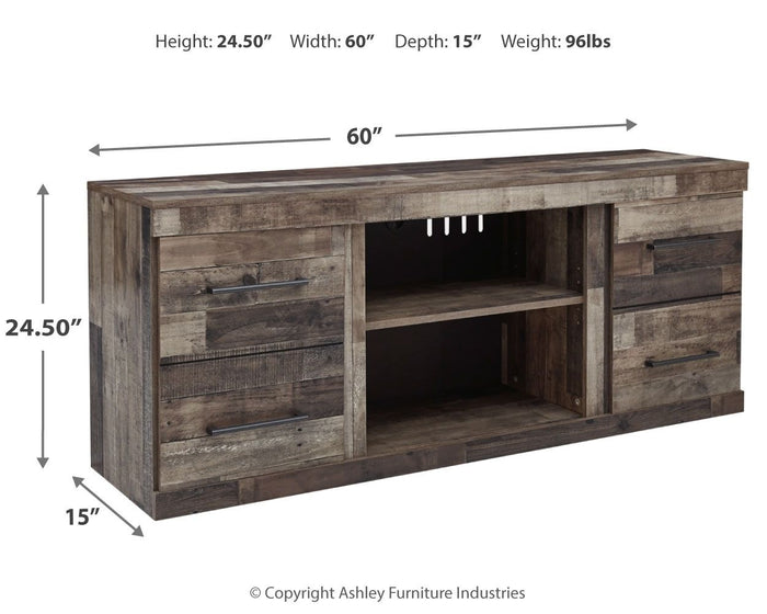 Derekson - LG TV Stand w/Fireplace Option - Multi Gray image 4