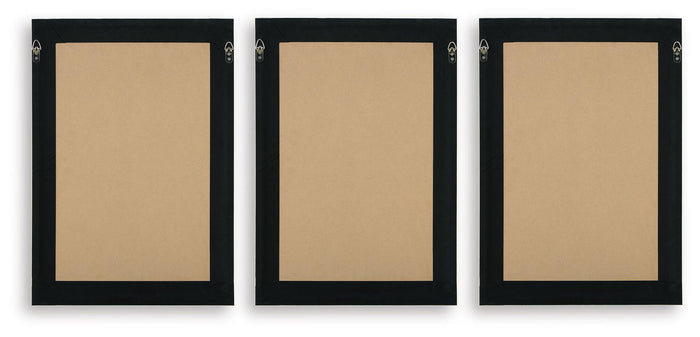 Huddwick - Wall Art Set (Set of 3) - Linen / Black image 4
