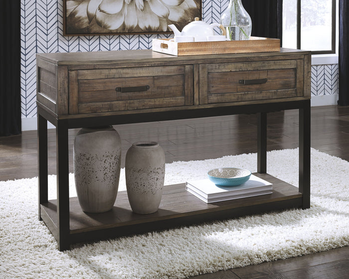 Johurst - Sofa Table - Grayish Brown image 3