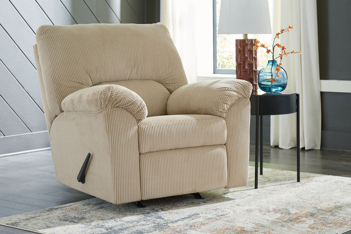 SimpleJoy - Rocker Recliner - Fabric - Sand image 4