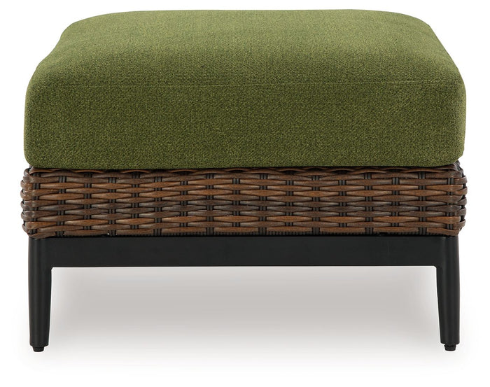 Horizon Hall - Ottoman With Cushion - Brown / Green image 3