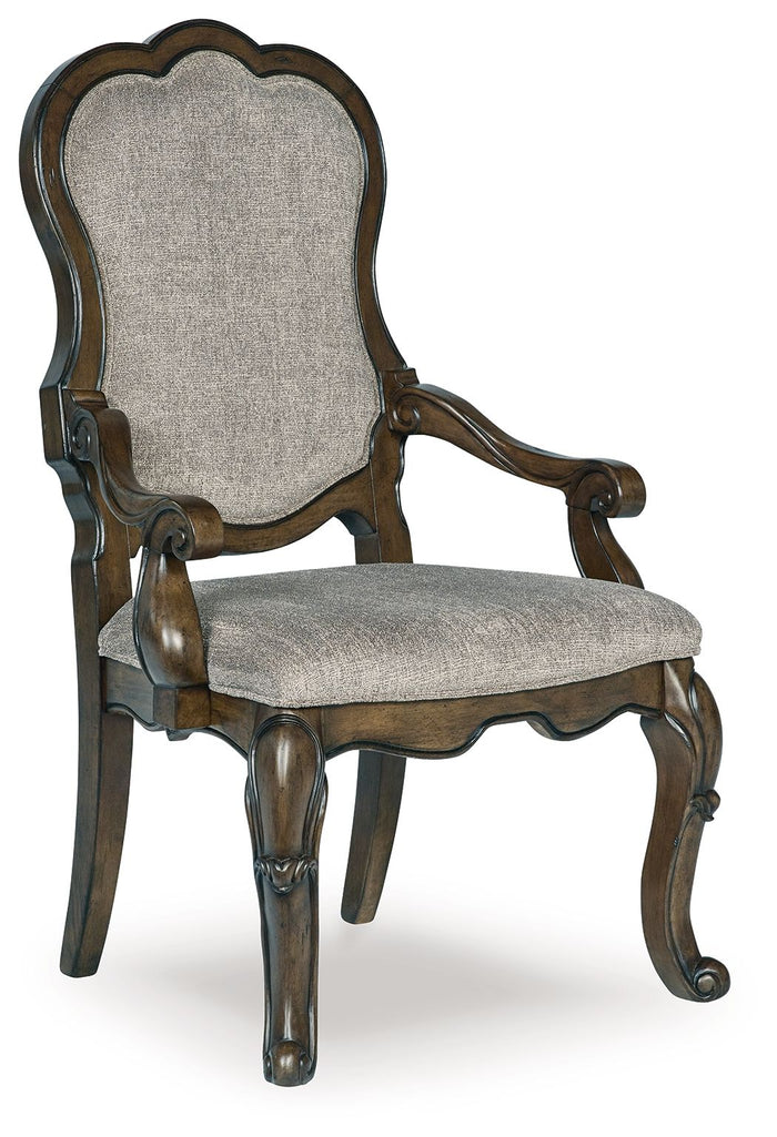Maylee - Dining Upholstered Arm Chair (Set of 2) - Dark Brown image 3