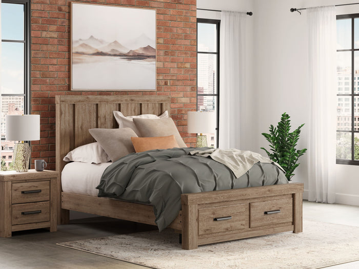 Oliandon - Panel Storage Bed image 2