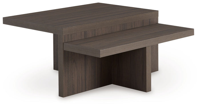Zendex - Occasional Table Set (Set of 2) - Brown image 4