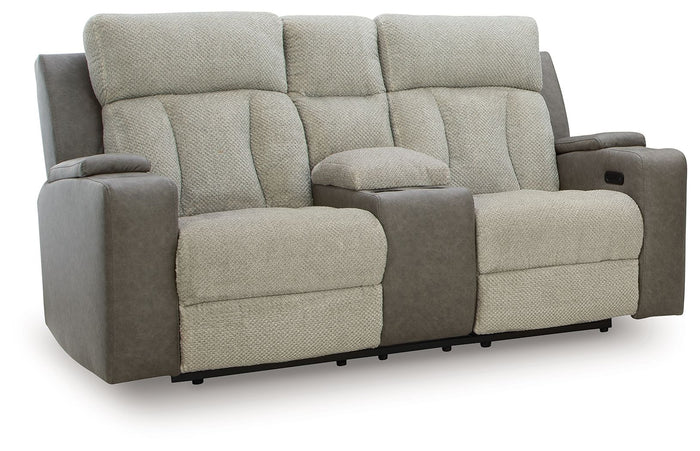WhipLash - Power Reclining Loveseat With Console / Adj Headrest - Sisal image 1