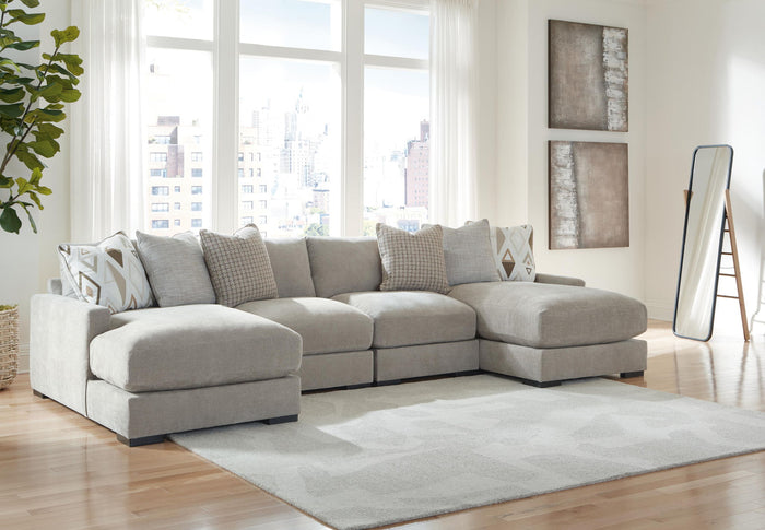 Aslan Court - 4-Piece Sofa Pit Sectional - Pebble image 4