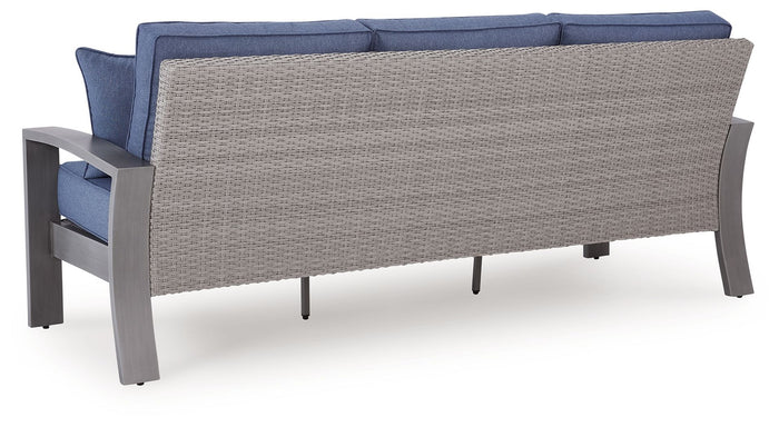 Half Moon Beach - Sofa With Cushion - Blue / Gray image 4