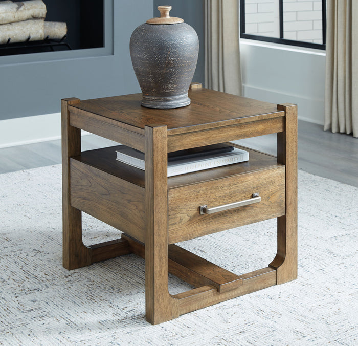 Cabalynn - Square End Table - Light Brown image 3