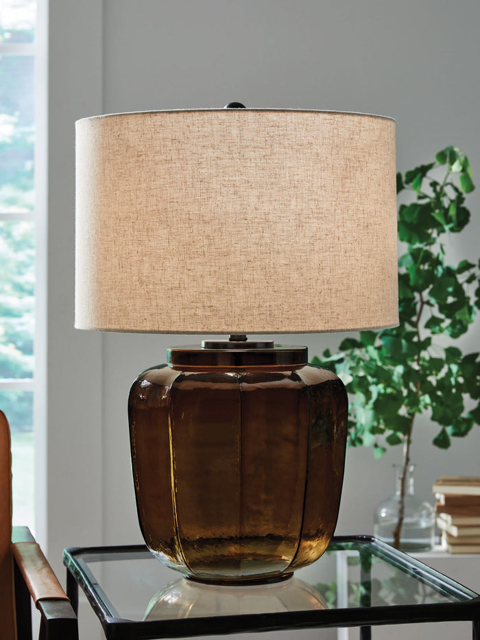 Bainmore - Glass Table Lamp - Amber image 4