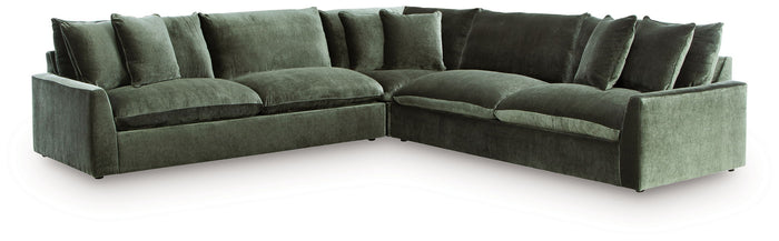 Carriage View - 3-Piece Sectional - Jade image 1