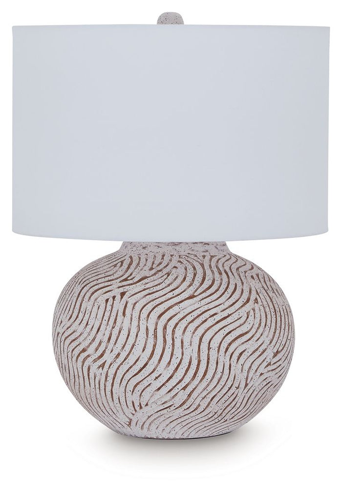 Vien - Terracotta Table Lamp - Distressed White image 1