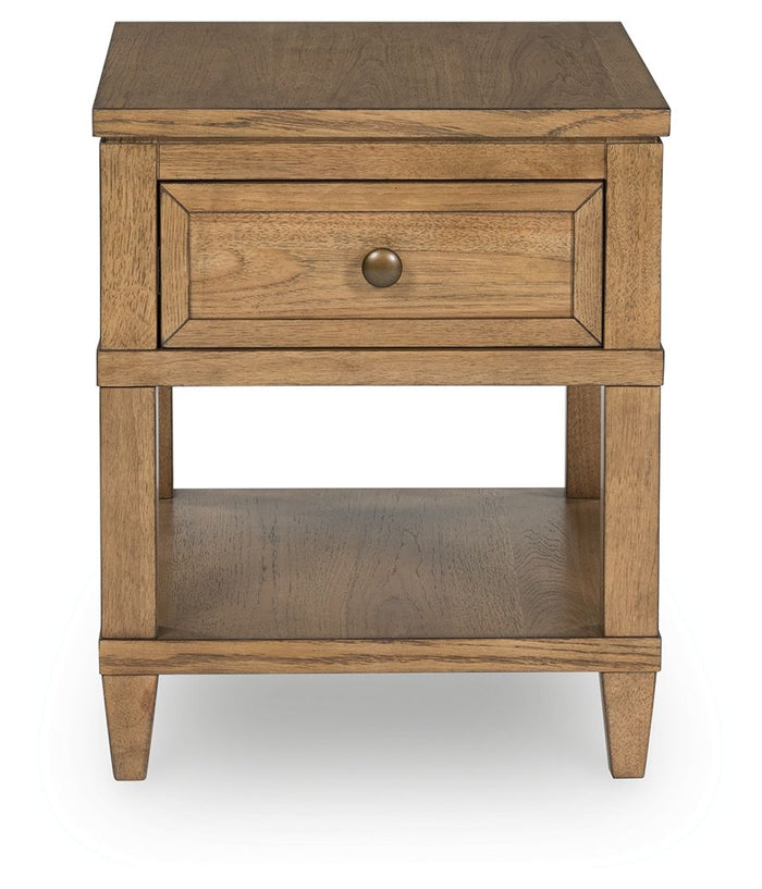 Sharlance - Rectangular End Table - Light Brown image 4