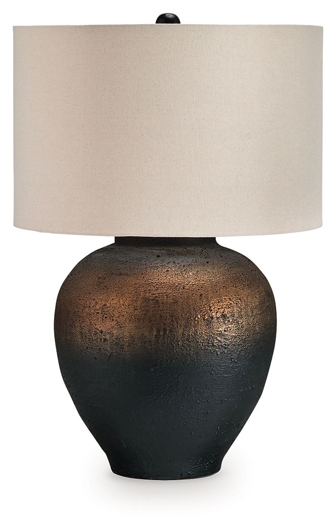 Newgerhard - Metal Table Lamp - Brown / Black image 1
