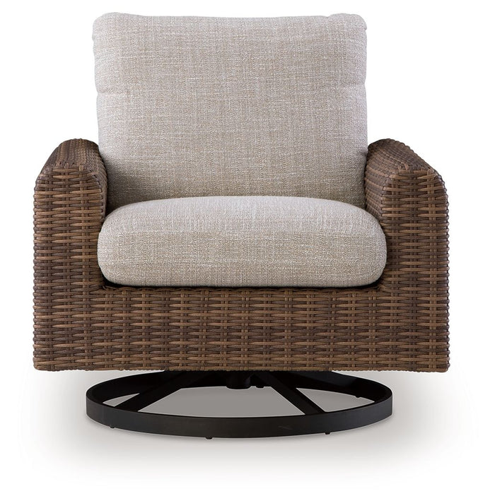 Dolan Creek - Swivel Lounge With Cushion - Gray / Brown image 3