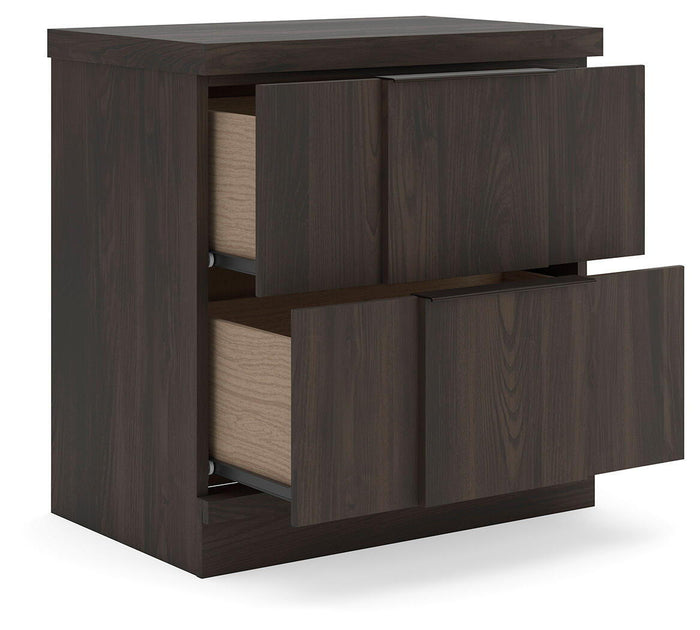 Shaehartin - Two Drawer Night Stand - Dark Brown image 4