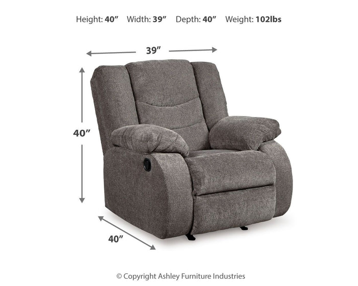 Tulen - Rocker Recliner - Gray image 3