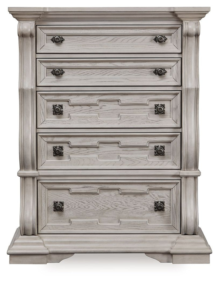 Bruchandi - Five Drawer Chest - Antique White image 4