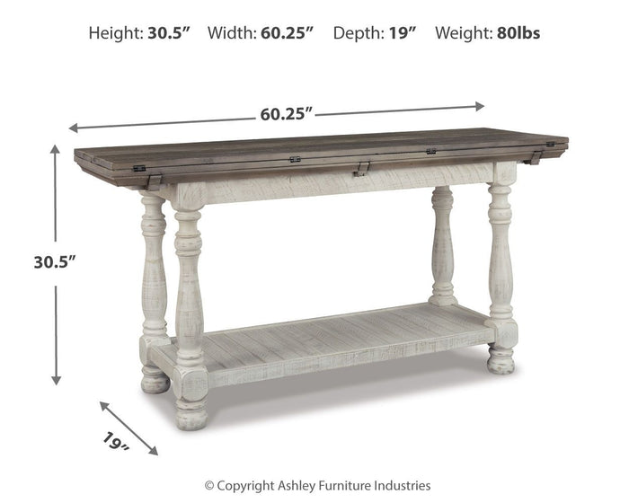 Havalance - Flip Top Sofa Table - Gray / White image 3