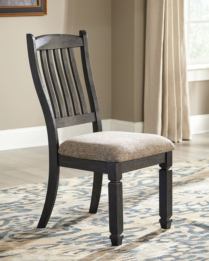 Tyler Creek - Dining UPH Side Chair (Set of 2) - Slatback - Black / Grayish Brown image 4