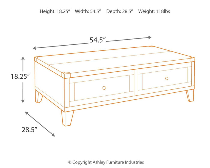 Todoe - Lift Top Cocktail Table - Dark Gray image 4