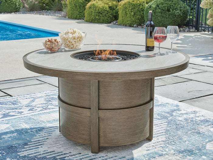 Rainier Ranch - Round Fire Pit Table - Beige image 2