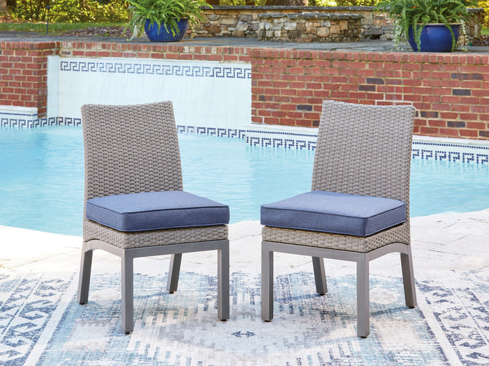 Half Moon Beach - Side Chair With Cushion (Set of 2) - Blue / Gray image 4