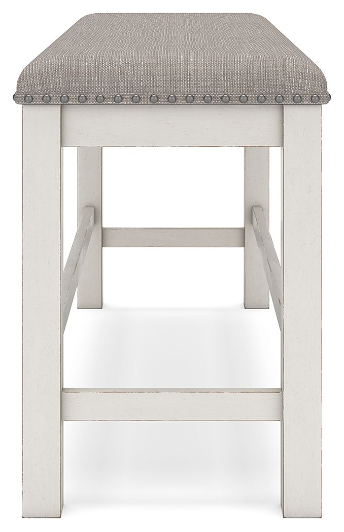 Robbinsdale - Dbl Counter Height Upholstered Dining Bench - Antique White image 3