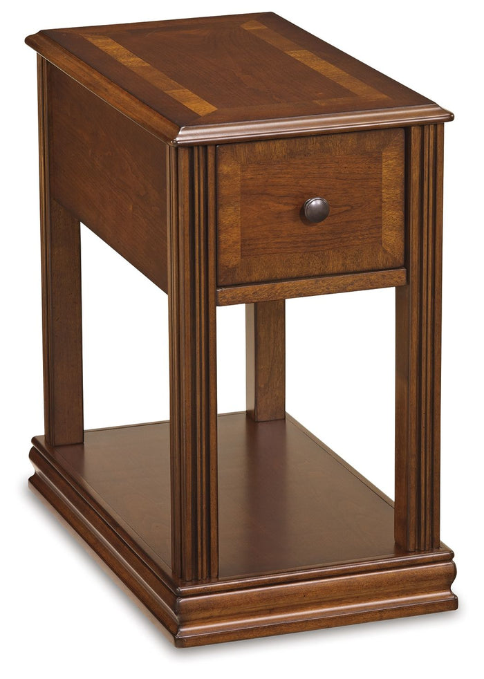 Breegin - Chair Side End Table - Removable Tray - Brown image 1