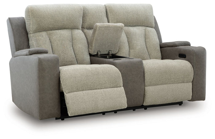 WhipLash - Power Reclining Loveseat With Console / Adj Headrest - Sisal image 4