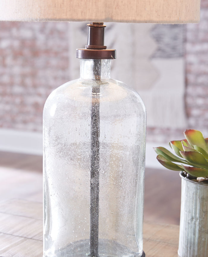 Bandile - Glass Table Lamp  - Clear / Bronze Finish image 4