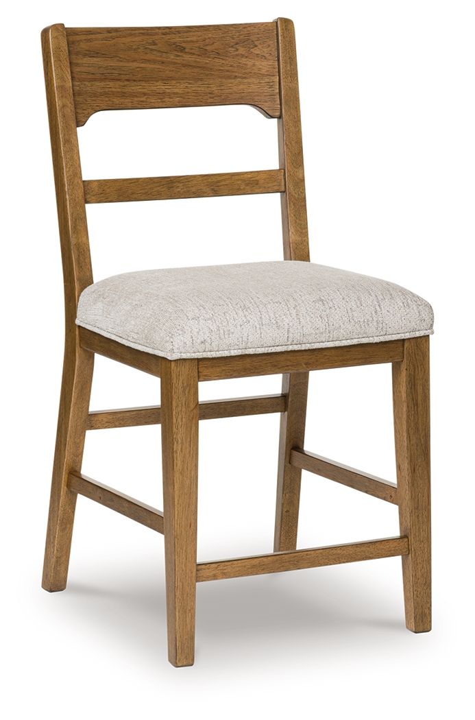 Cabalynn - Upholstered Barstool (Set of 2) - Oatmeal / Light Brown image 3