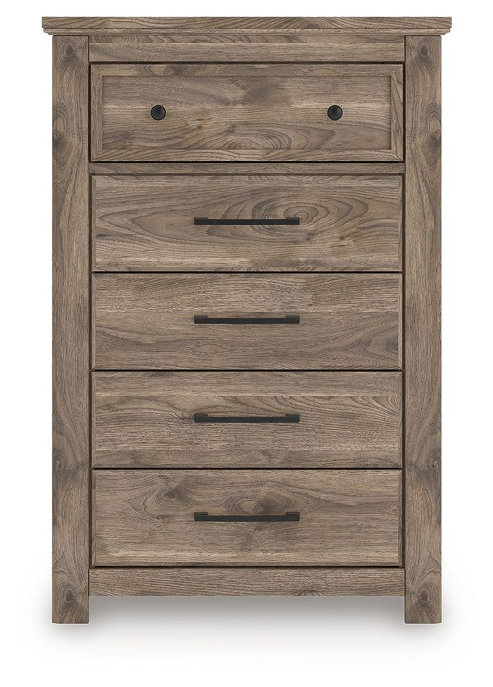Rusticott - Five Drawer Chest - Brown image 3