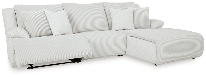 Top Tier - 3-Piece Sectional Sofa With RAF Press Back Chaise - Alloy image 4