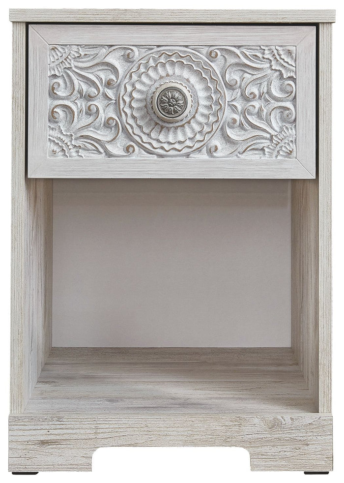 Paxberry - One Drawer Night Stand - Whitewash image 4