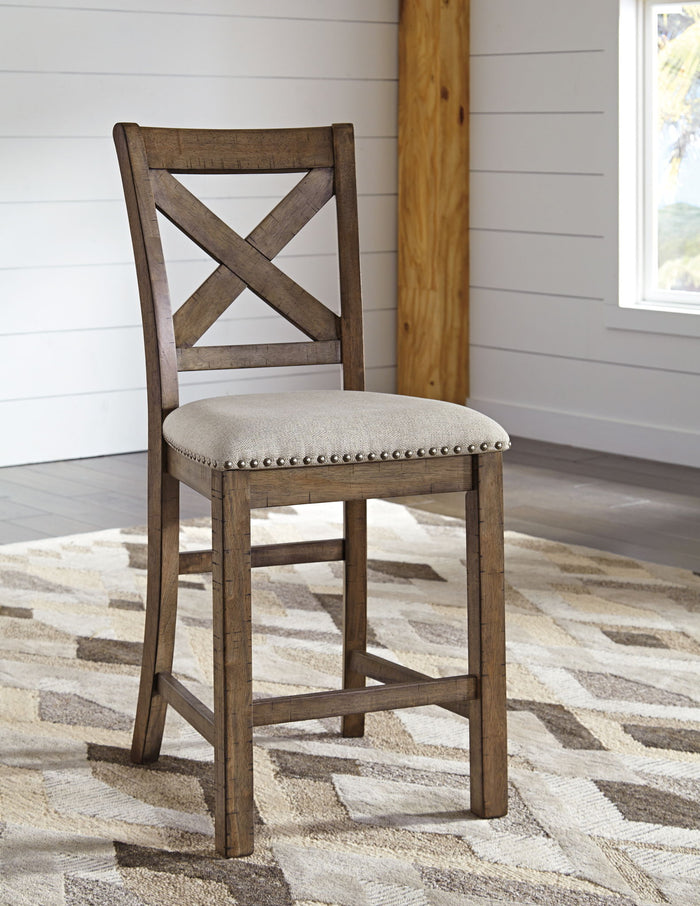 Moriville - Upholstered Barstool (Set of 2) - Beige image 4