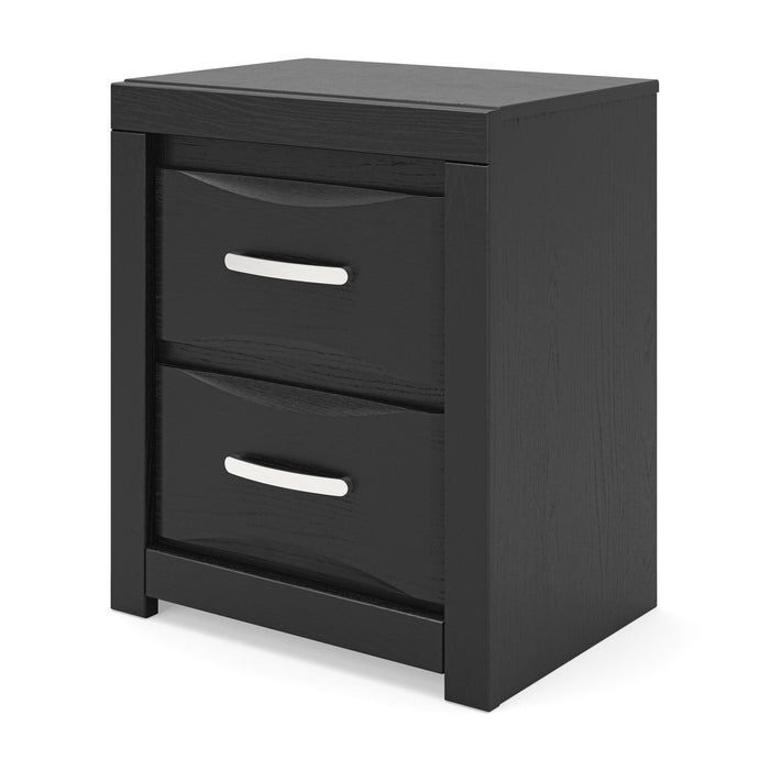 Stabotta - Two Drawer Night Stand - Black image 4