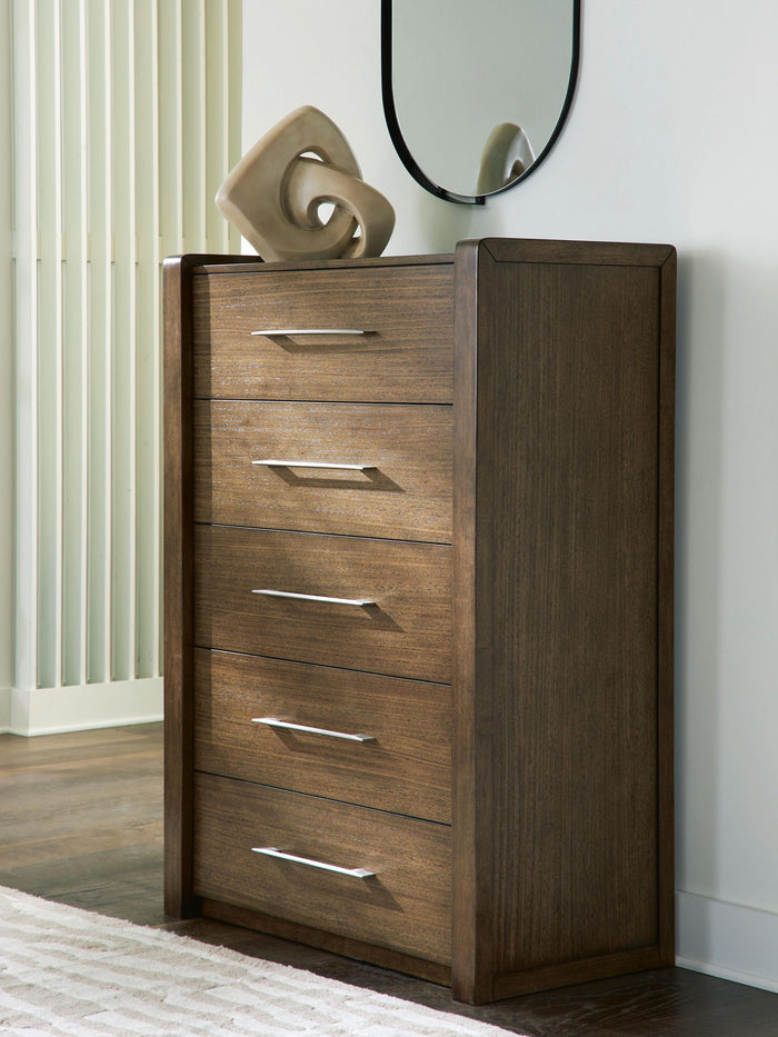 Marxmore - Five Drawer Chest - Brown image 4