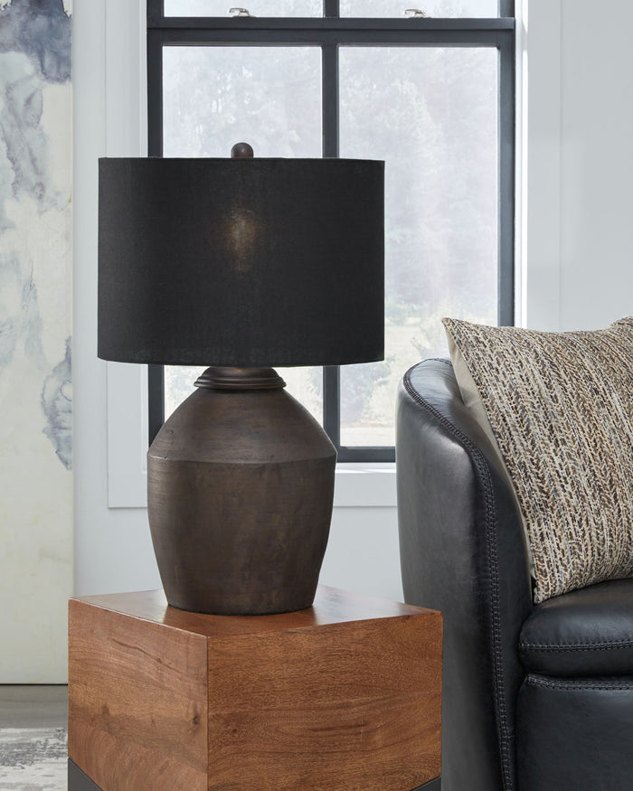 Naareman - Terracotta Table Lamp - Metallic Black image 4