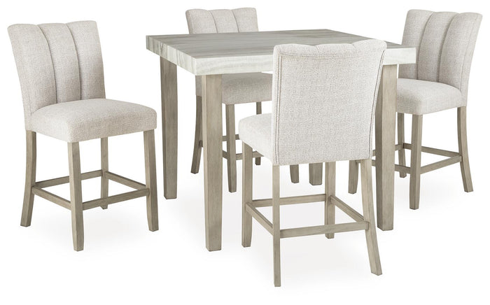 Larawyn - 5 Pc. - Counter Height Dining Table And 4 Barstools - Bisque image 1