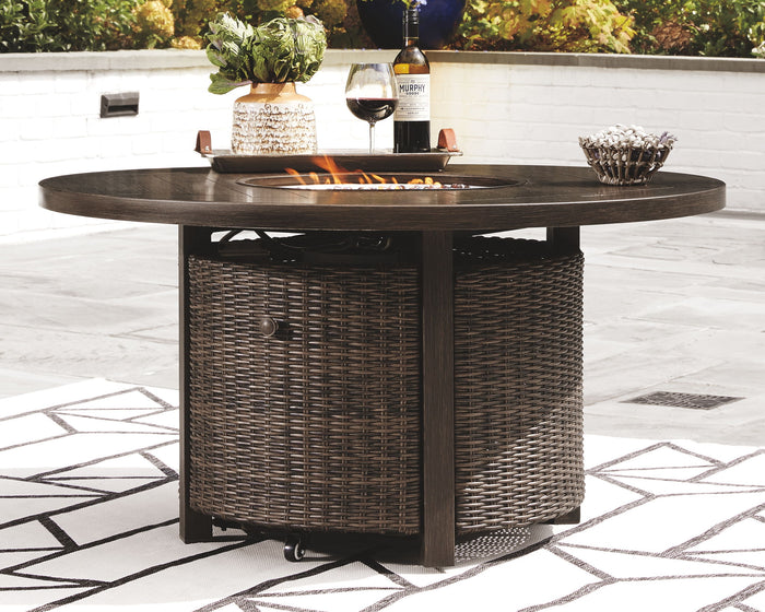 Paradise Trail - Round Fire Pit Table - Medium Brown image 3
