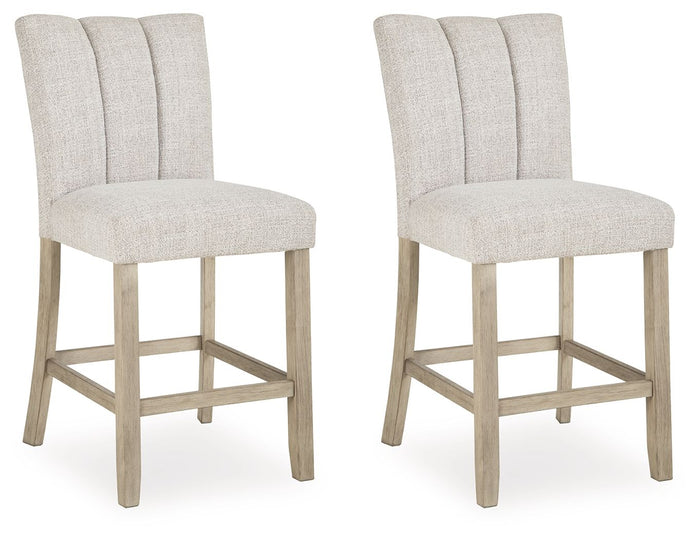 Larawyn - Upholstered Barstool (Set of 2) - Bisque image 1