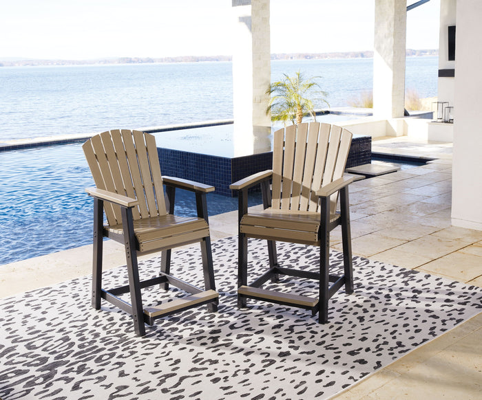 Fairen Trail - Barstool (Set of 2) - Black / Driftwood image 4