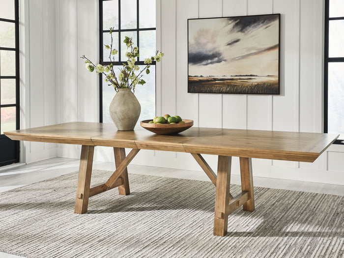 Ridgester - Rectangular Dining Room Extension Table - Light Brown image 3