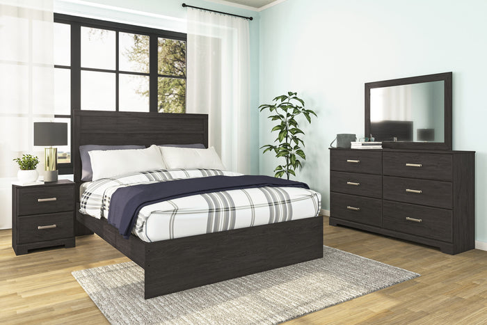 Belachime - Two Drawer Night Stand - Charcoal image 1