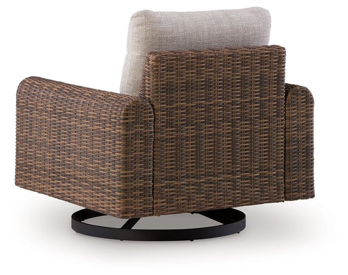 Dolan Creek - Swivel Lounge With Cushion - Gray / Brown image 4