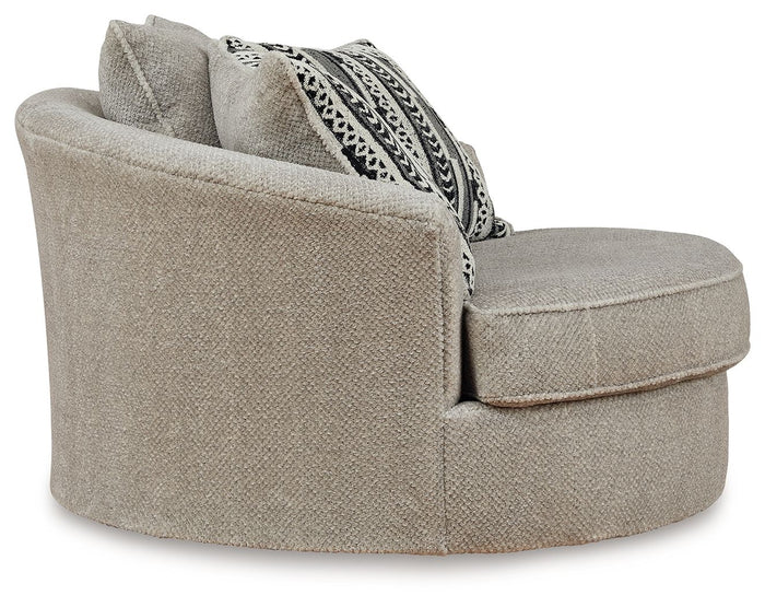 Calnita - Oversized Swivel Accent Chair - Sisal image 4