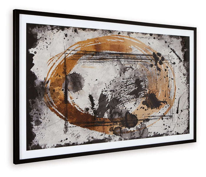Clefting - Wall Art - Black / Caramel / Tan image 1